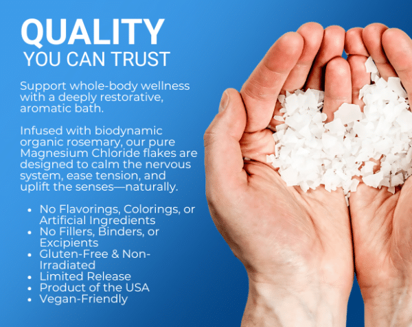 Magnesium Bath Flakes with Biodynamic Organic Rosemary - Image 3