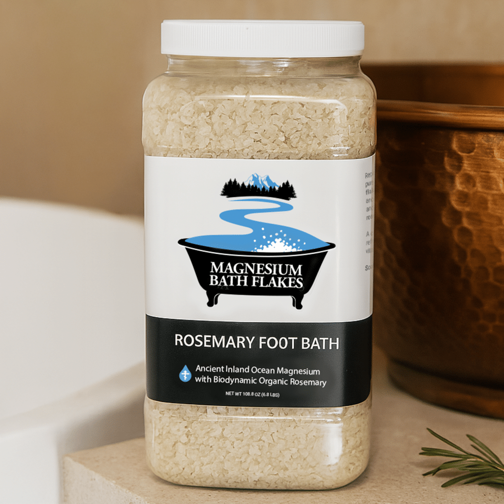 rosemary magnesium bath flakes for sore muscles