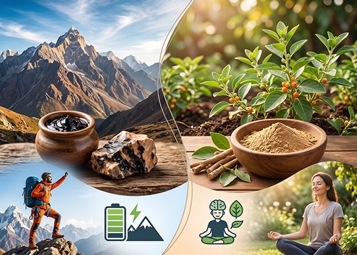 Shilajit vs. ashwagandha